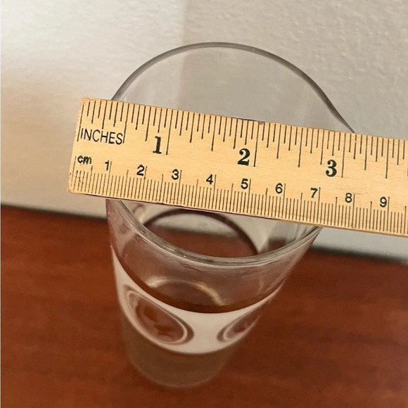 Mid Century Modern Gold Wheat Cylinder Double Spout Cocktail Pitcher - Picture 7 of 10